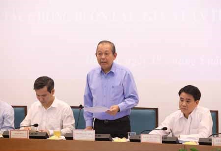 Phó Thủ tướng Thường trực làm việc với TP. Hà Nội - ảnh 1